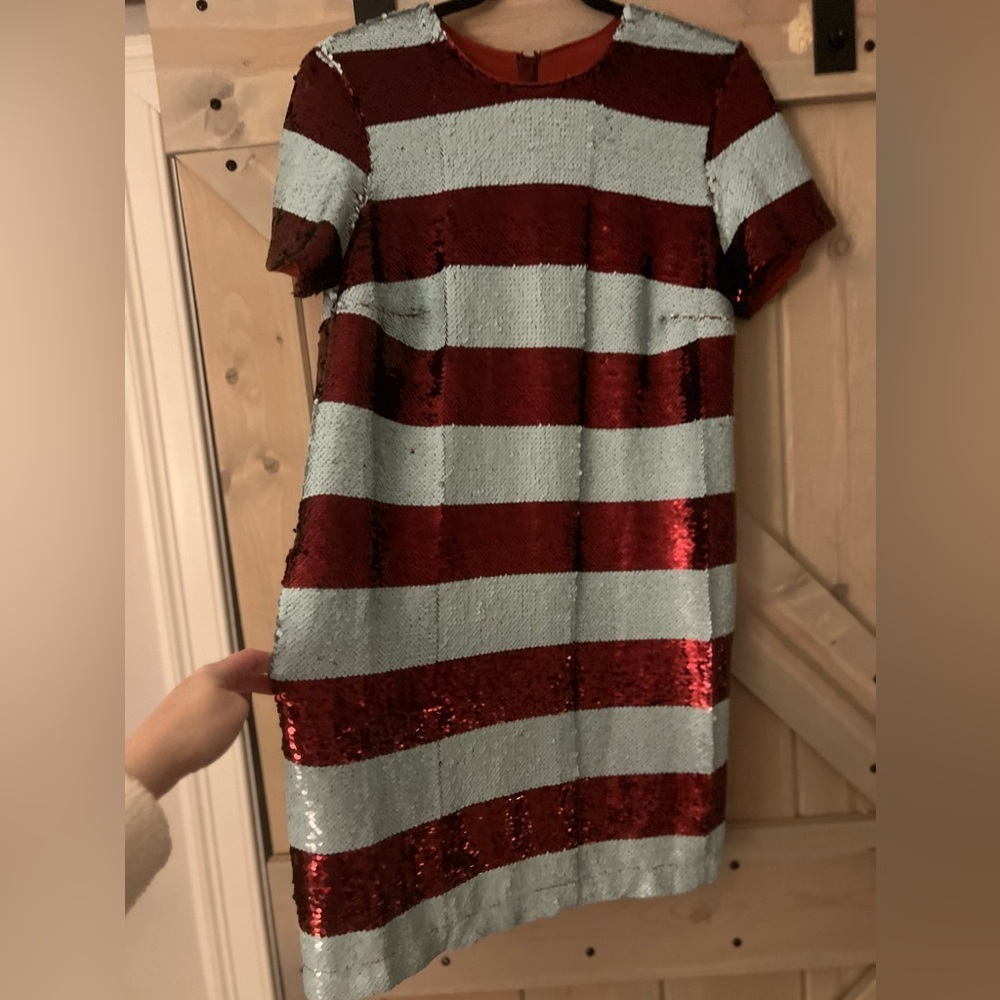 NWT Maeve Short Sleeve Sequin Mini Dress - Picture 3 of 12